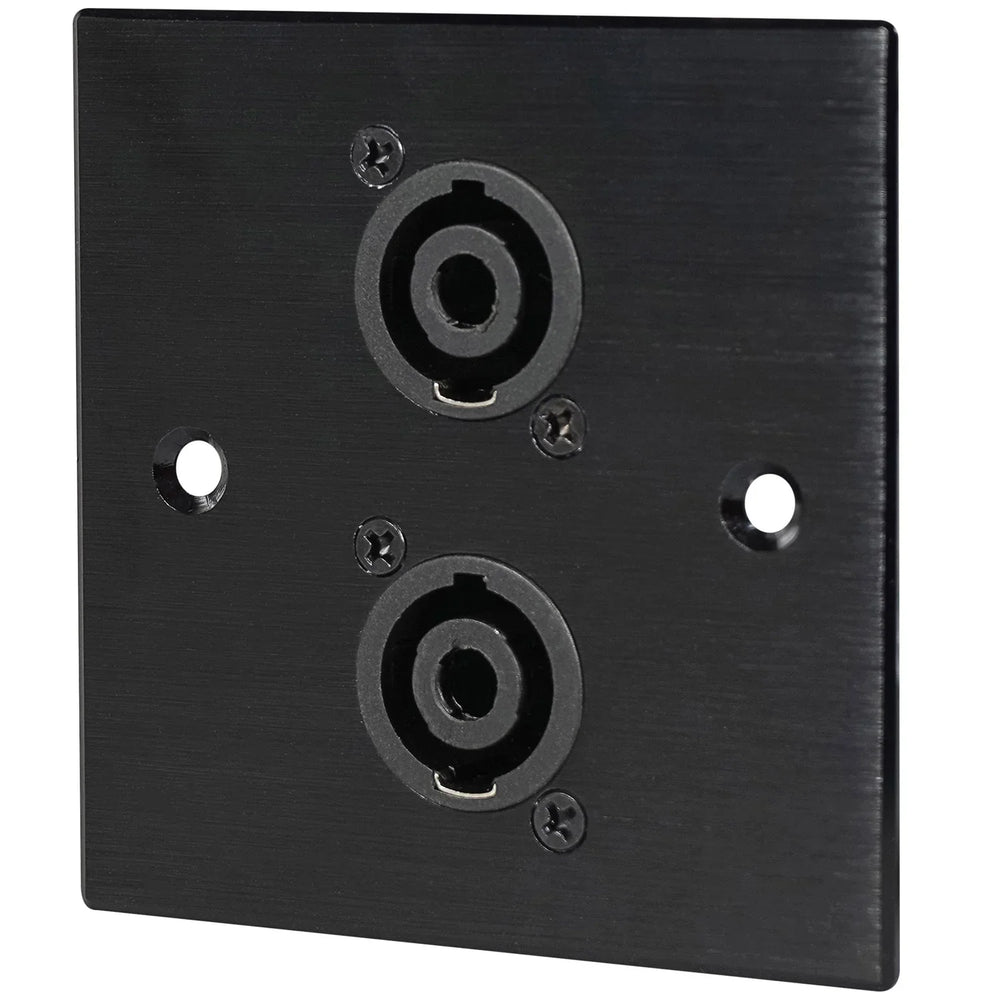 Eagle 2 x Four Pole Speaker Socket Wall Plate Metal