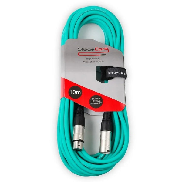Stagecore 10m Green XLR Microphone Cable