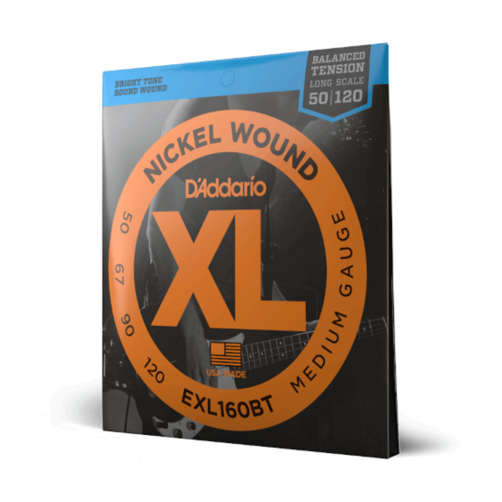 D'Addario EXL160BT Bass Guitar Strings - Nickel Wound, Balanced Medium, 50-120