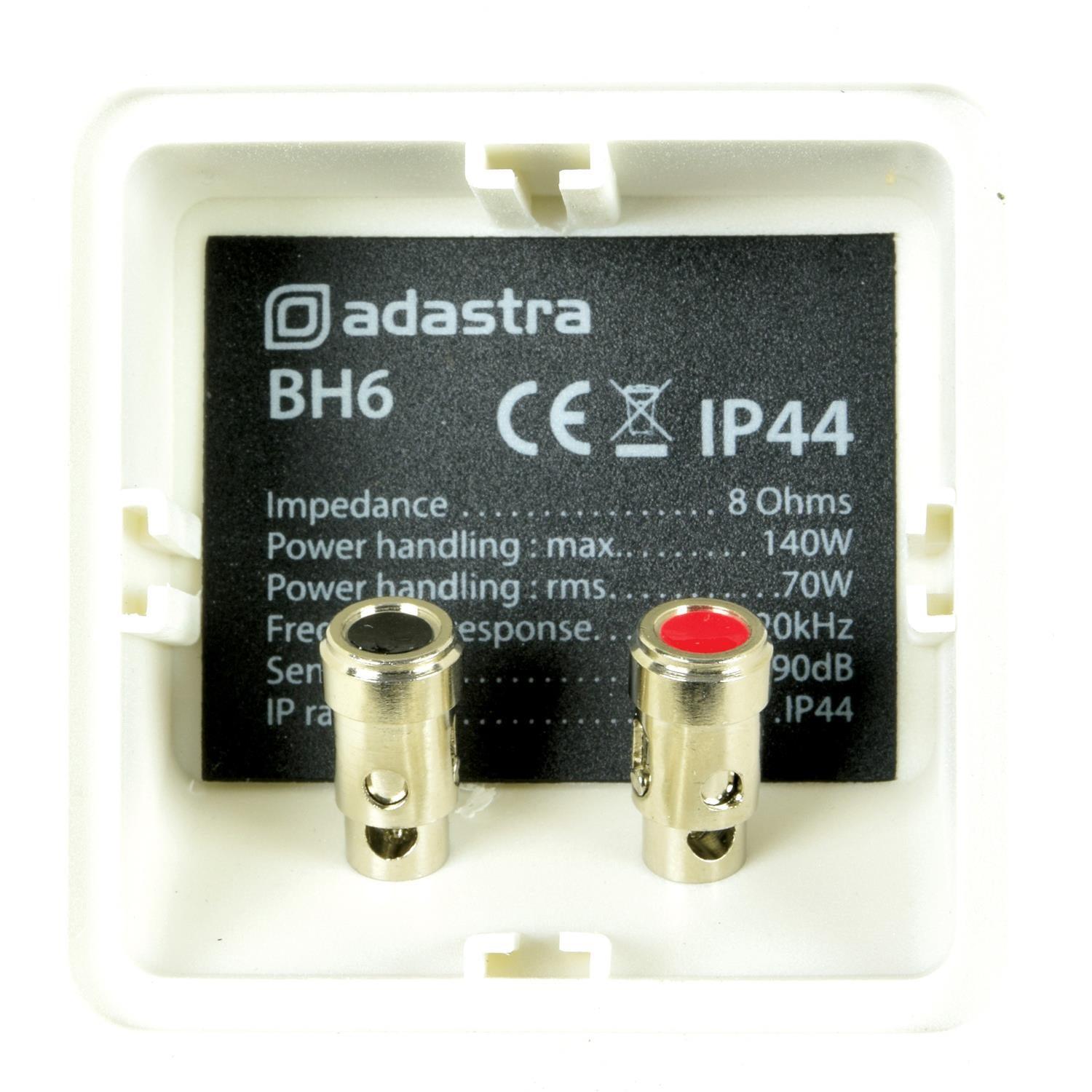 Adastra BH6 6.5" White Indoor / Outdoor Background Speakers - DY Pro Audio