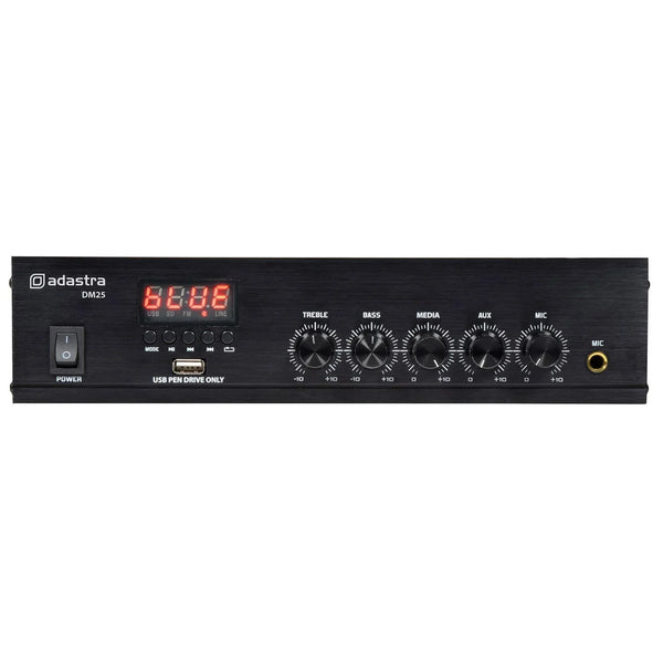 Adastra DM25 25w Digital 100V Mixer-Amp - DY Pro Audio
