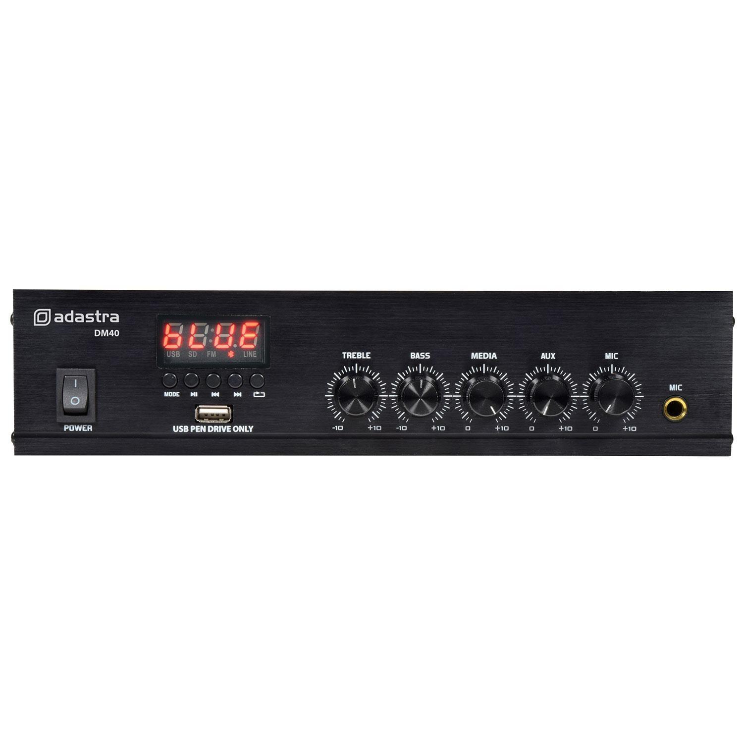 Adastra DM40 40w Digital 100V Mixer-Amp - DY Pro Audio