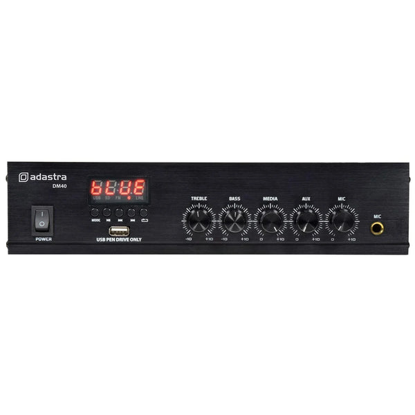 Adastra DM40 40w Digital 100V Mixer-Amp - DY Pro Audio