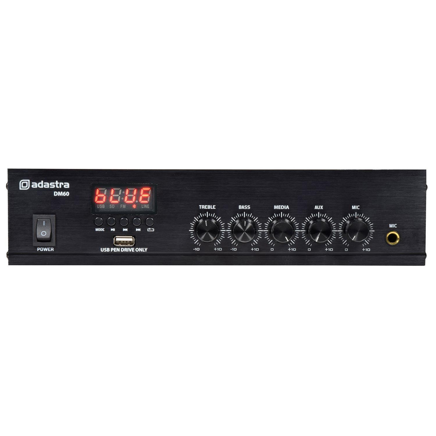 Adastra DM60 60w Digital 100V Mixer-Amp - DY Pro Audio