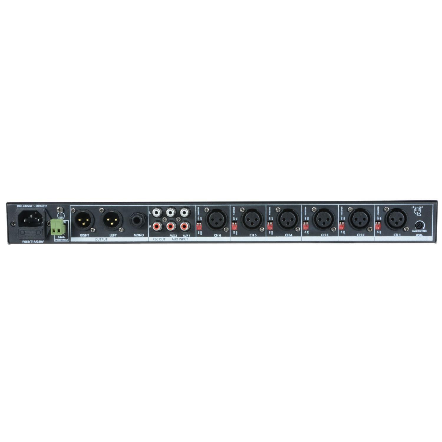 Adastra ML622 1u Mic/Line Rack Mixer - DY Pro Audio