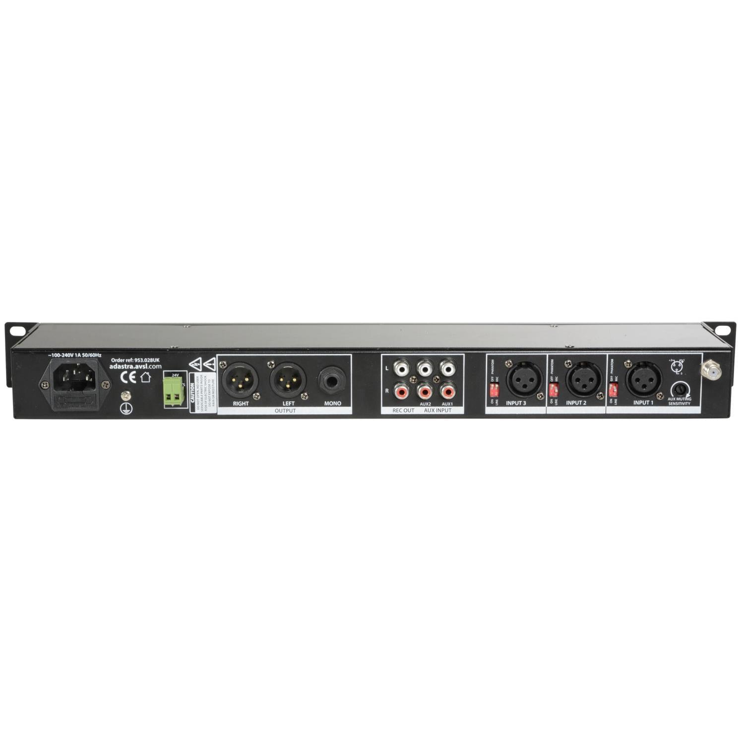 Adastra MM321 1u Rack Mixer + BT/USB/FM Player - DY Pro Audio