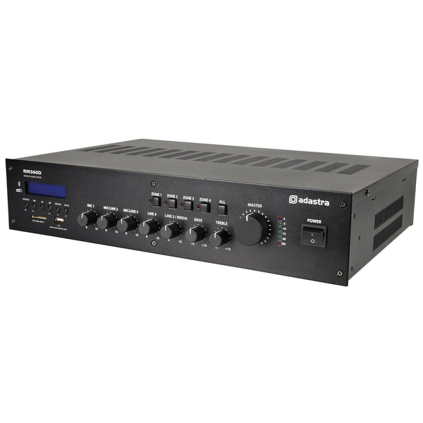 Adastra RM306 6-Zone 100V Line Mixer Amplifier with Bluetooth - DY Pro Audio