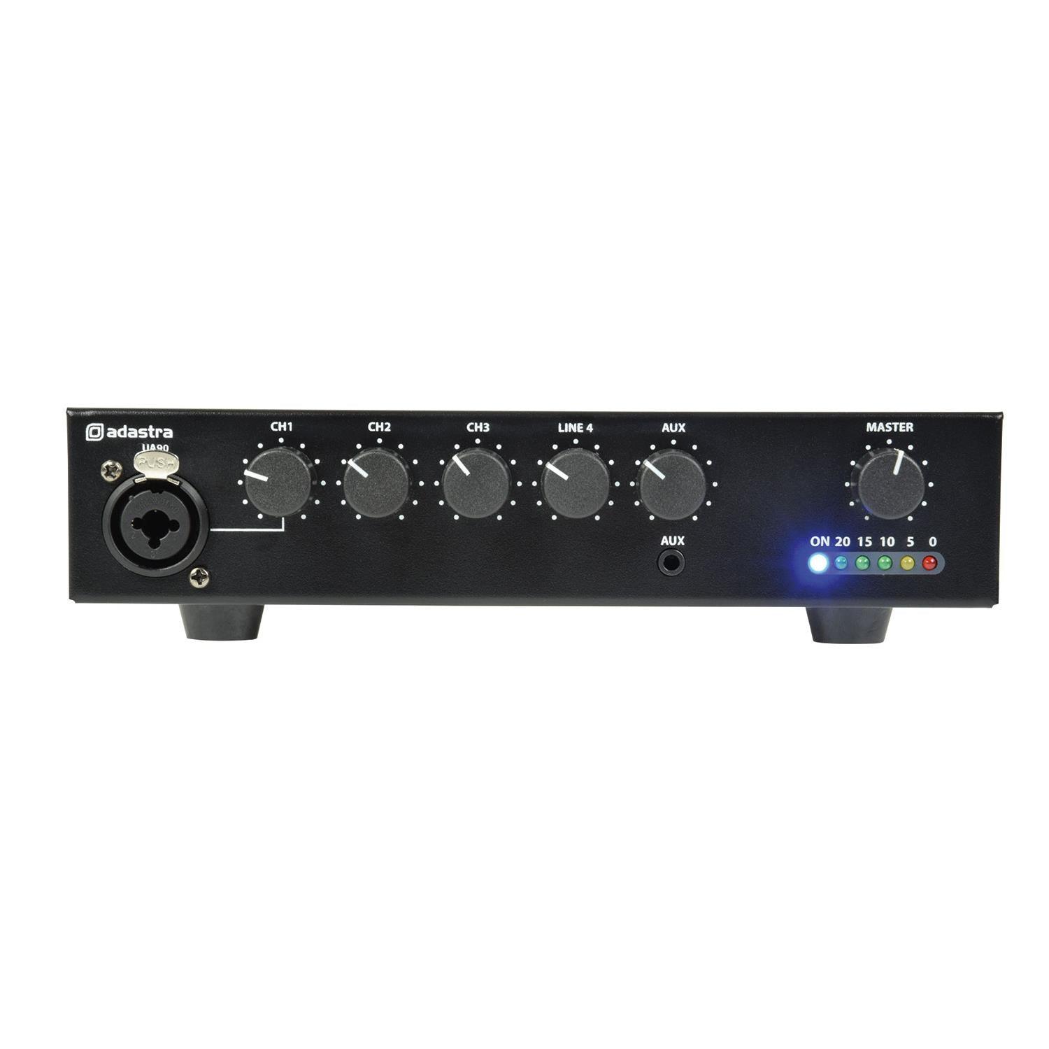 Adastra UA90 90w Compact 5 Channel 100V Mixer Amp - DY Pro Audio