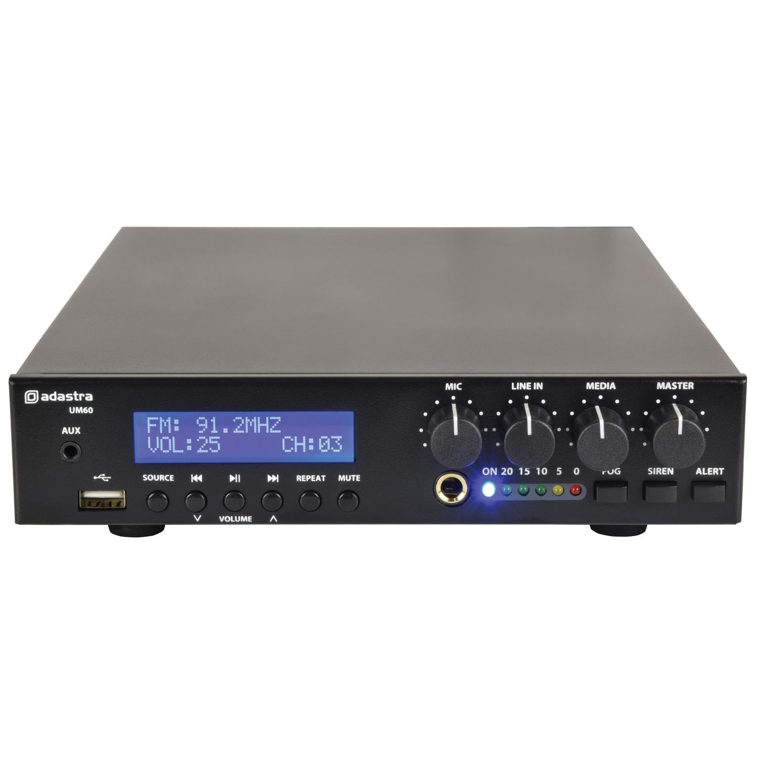 Adastra UM60 60W Ultra Compact 100V Mixer-Amp - DY Pro Audio