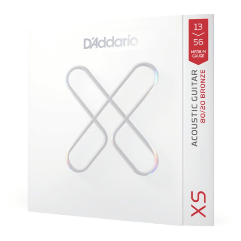 D'Addario 13-56 Medium, XS 80/20 Bronze Coated Acoustic Guitar Strings