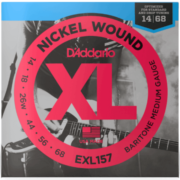 D’Addario EXL157 baritone guitar strings nickel wound 14-68