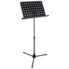 NJS Black Conductors and Sheet Music Stand With Twin Microphone Holders
