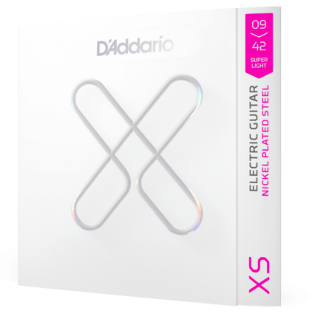 D'Addario 9-42 Super Light, XS Nickel Coated Electric Guitar Strings 3-Pack