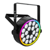 Pair of Chauvet DJ FXpar 6 RGBW stage lights with DMX control cable