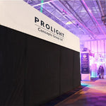 LEDJ 8 x 6m Black Serge Drapes