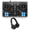 Hercules DJControl Inpulse 200 MkIII DJ controller with Pioneer DJ HDJ-CUE1 headphones