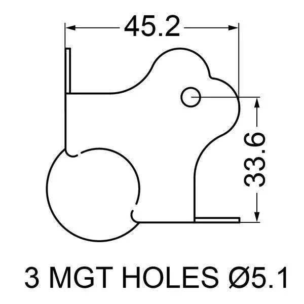 8 x Penn Elcom Medium PennBrite Ball Corner with 1mm Radius for 22mm Extrusions