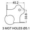 8 x Penn Elcom Medium PennBrite Ball Corner with 1mm Radius for 22mm Extrusions