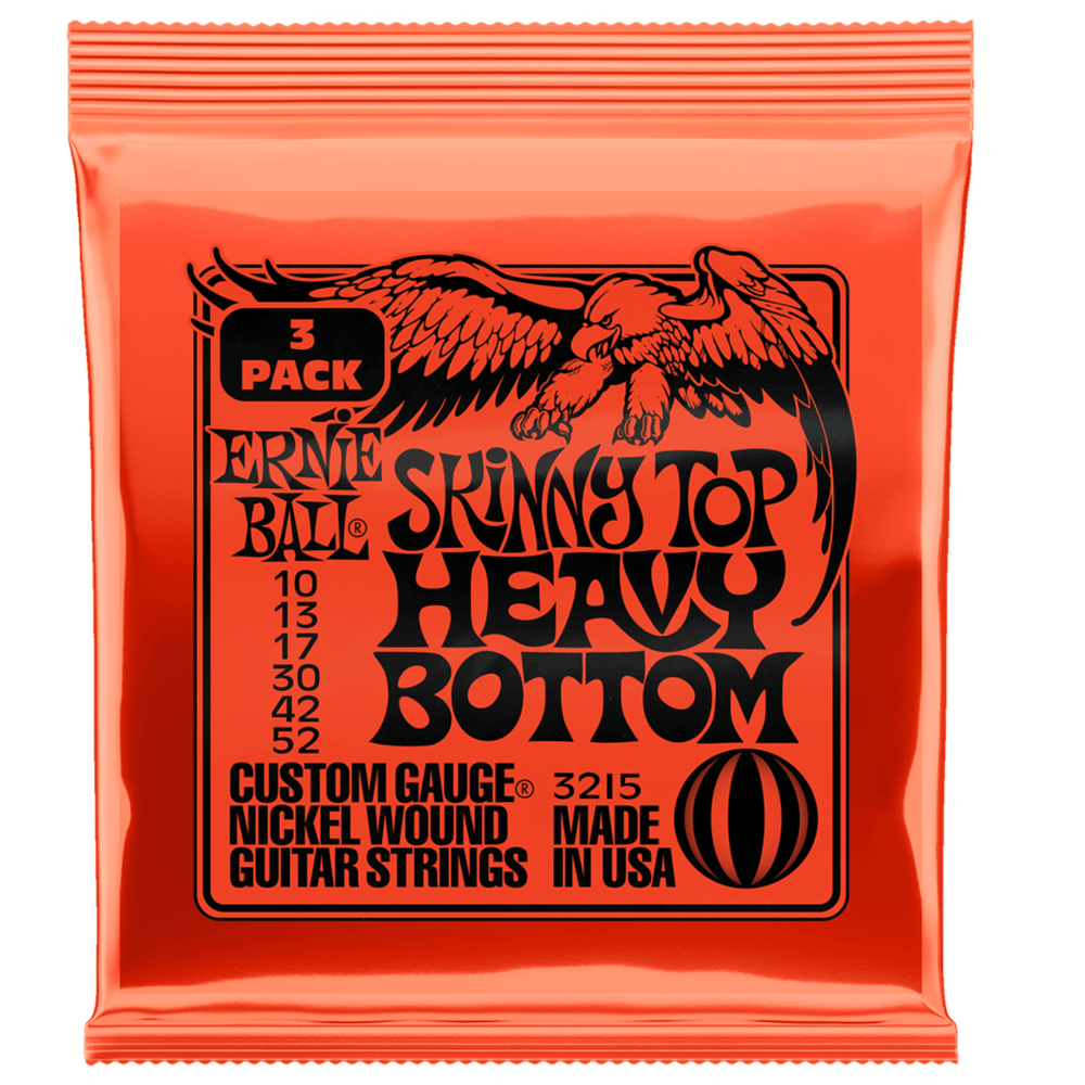 Ernie Ball Electric Guitar Strings 10-53 Skinny T Heavy Bot X3 Pack