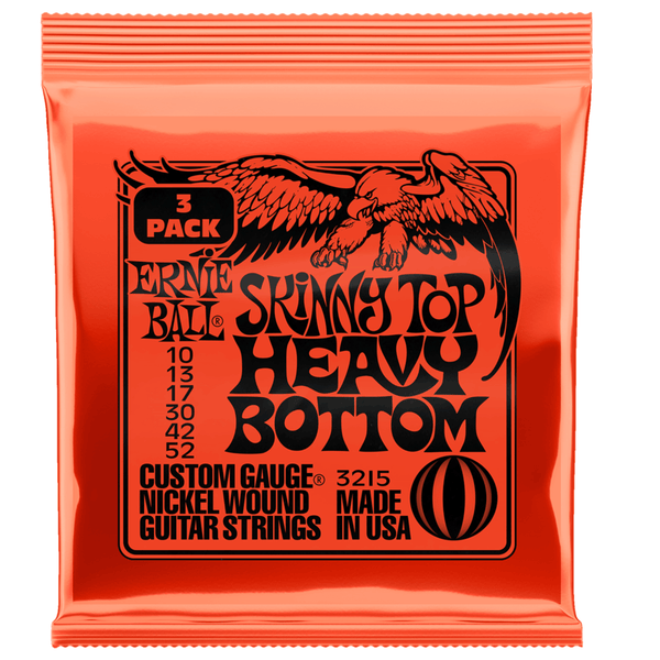 Ernie Ball Electric Guitar Strings 10-53 Skinny T Heavy Bot X3 Pack