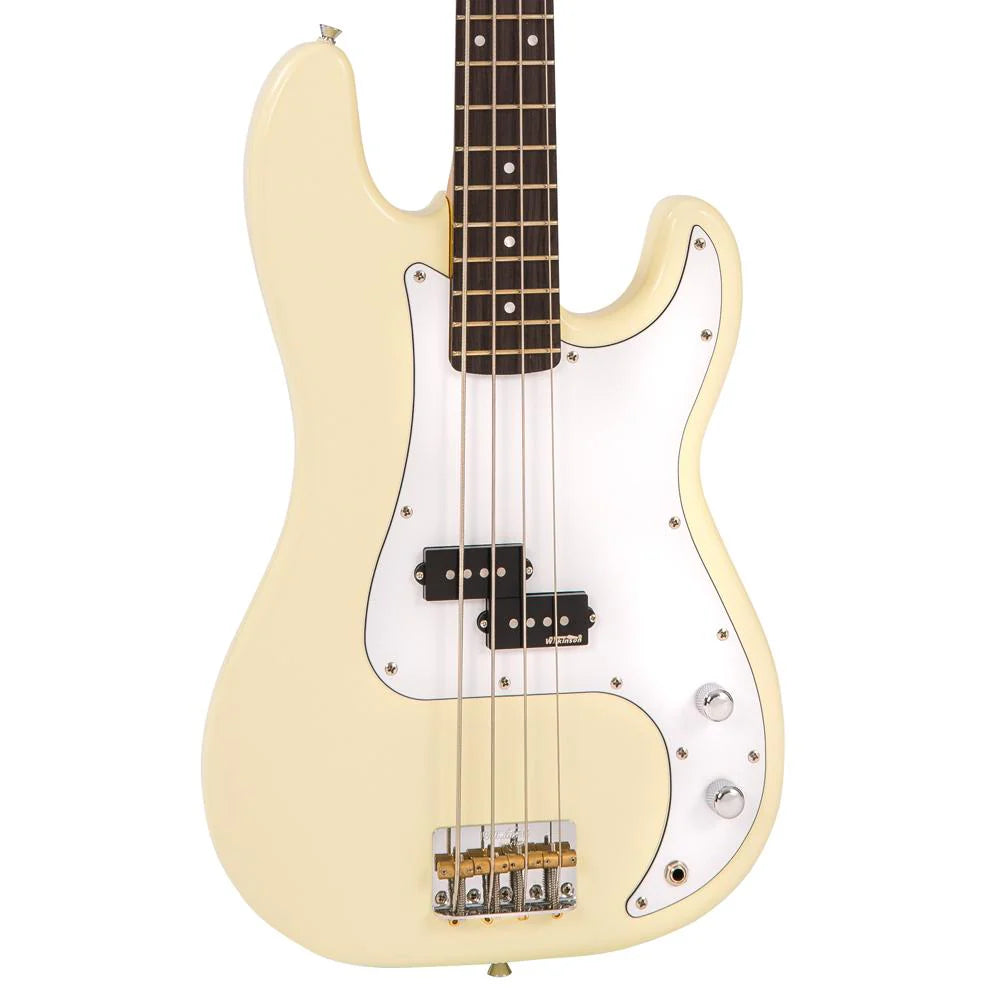 Vintage V4 Reissued Bass Vintage White