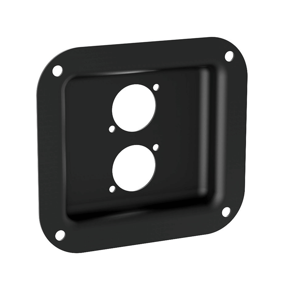 Penn Elcom D0947K small black recessed dish for 2 D-Series connectors