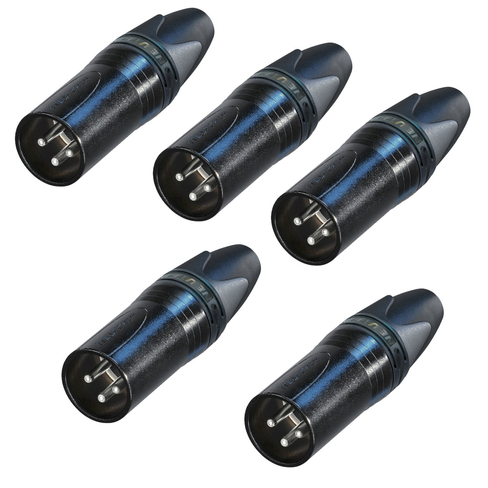 5 x Neutrik NC3MXX-BAG Male XLR Connectors
