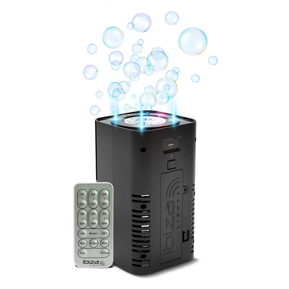Ibiza BUBBLE-DREAM LED Battery Bubble Machine with Fluid