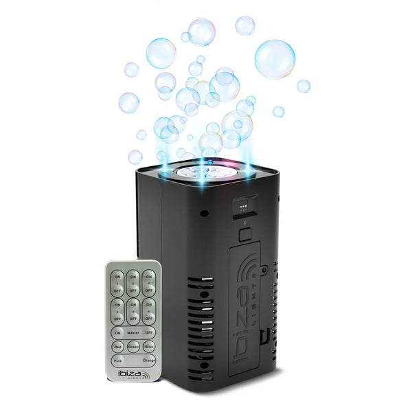 Ibiza BUBBLE-DREAM LED Battery Bubble Machine with Fluid