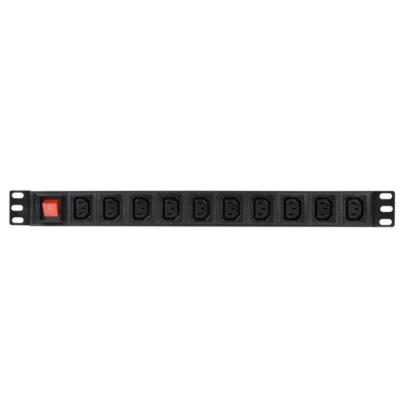 Adastra 19" 1U Rack 10-Gang IEC (C13) Power Distribution Unit Switched 1.8m