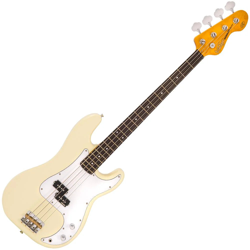 Vintage V4 Reissued Bass Vintage White