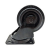 2 x Penn Elcom 100mm Black Swivel Castor with Rubber Black Wheel