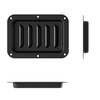 Penn Elcom D0536K Large Black Dish with Vertical Louvre Vents