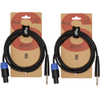 2 x Stagg 2m Speakon to Mono Jack Cable