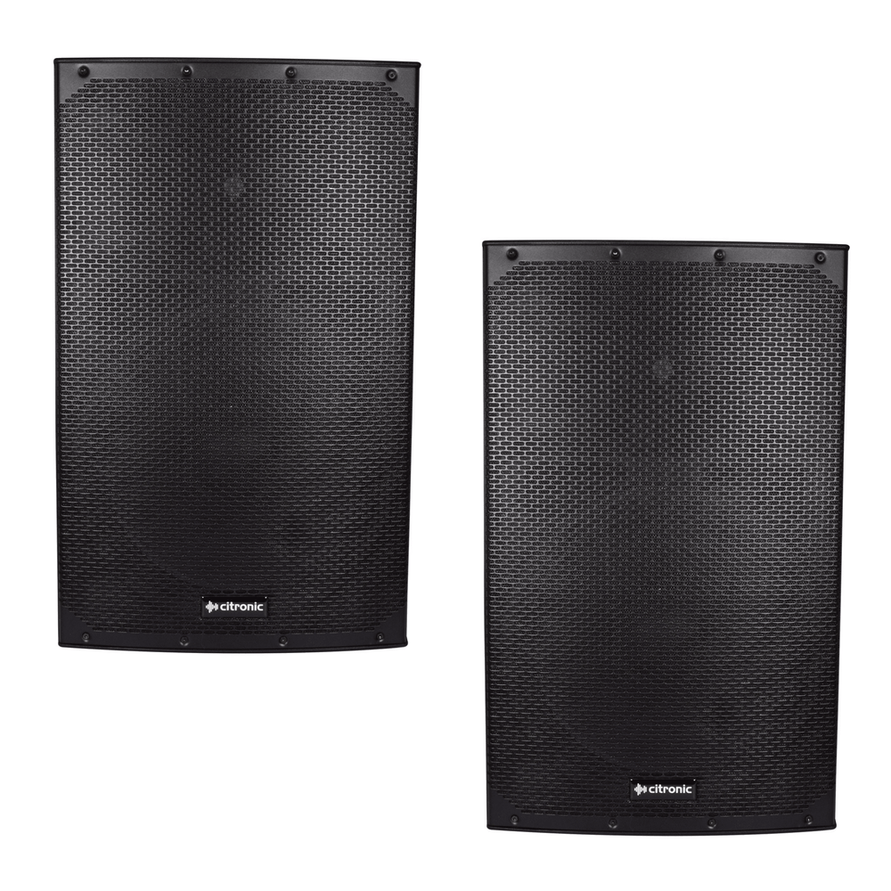 2 x Citronic CAB-12L 12" 1200w Active Speaker