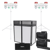 2 x Equinox White Gigabar FX1 5-in-1 LED Light Bar System with Combi DJ Booth