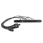 Penn Elcom 1U Eight-Way Rack Panel with XLR, Speaker and Power Links with 1m Tails