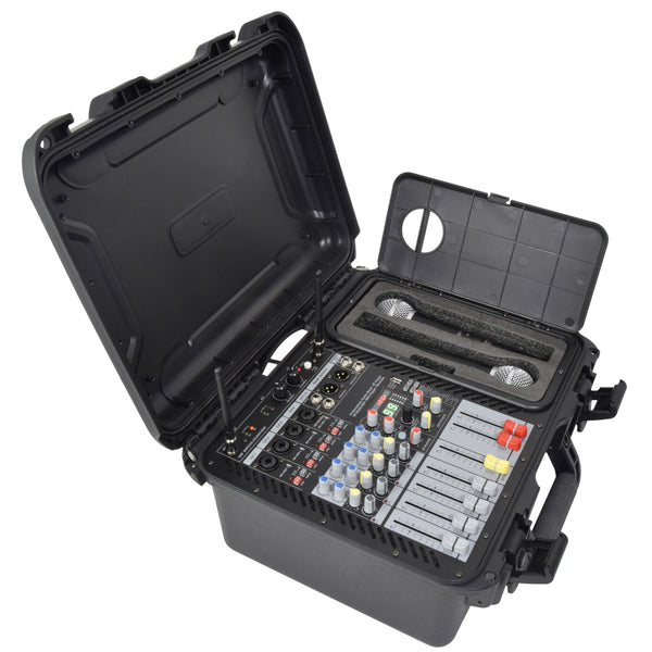 Citronic FLITE-600 Powered Mixer + 2 UHF Microphones + DSP