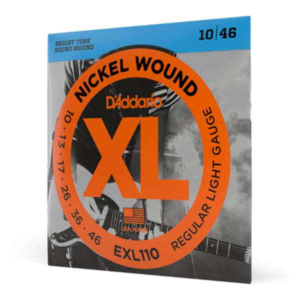 D'Addario 10-46 Electric Guitar Strings EXL110-3D Regular Light