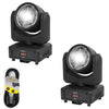 2 x Equinox Fusion 120TW 120w LED Moving With DMX Cable