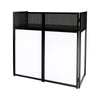 Equinox Combi Booth XL foldable DJ booth with steel shelf and lycra panels