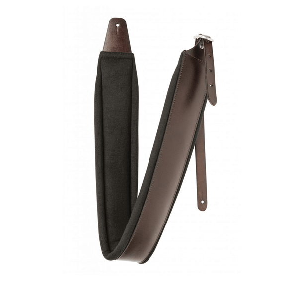 Stagg SLPL-BUCKLE Brown Padded Leather Gutiar Strap with Chrome Buckle