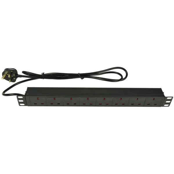 Adastra 1U Rackmount 8-Gang UK Power Distribution Unit + 1.8m Lead