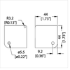 8 x Penn Elcom Medium PennBrite Flat Corner with 2mm Radius