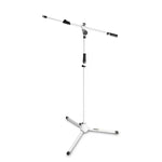 Gravity MS 4322 W Microphone Stand with Folding Tripod Base and 2-Point Adjustment Telescoping Boom, White