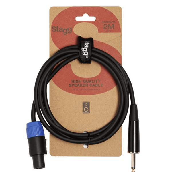 Stagg 2m Speakon to Mono Jack Cable