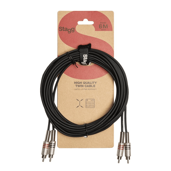 Stagg STC6C 6M Twin RCA To Twin RCA Cable