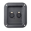 Penn Elcom D0947-K-FX Small Black Recessed Dish with 2 x XLR 3 Pin Female Chassis DLX