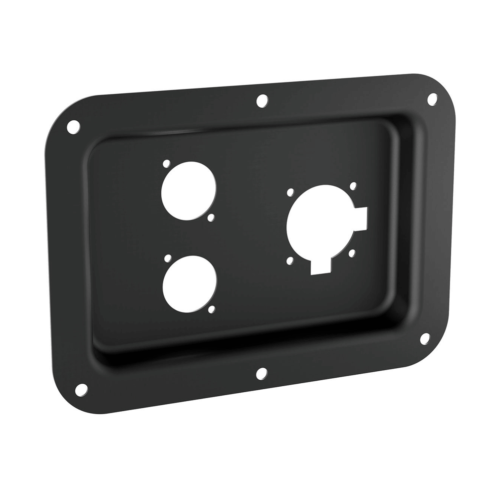 Penn Elcom D028K large black speaker cabinet dish for 2 Speakon connectors