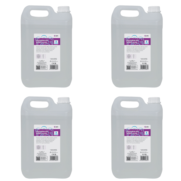 4 x QTX 5L Vapour Blast CO2 Vertical Smoke Machine Effects Fluid